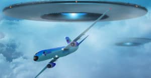 UFO Chasing Jumbo Jet over Alaska