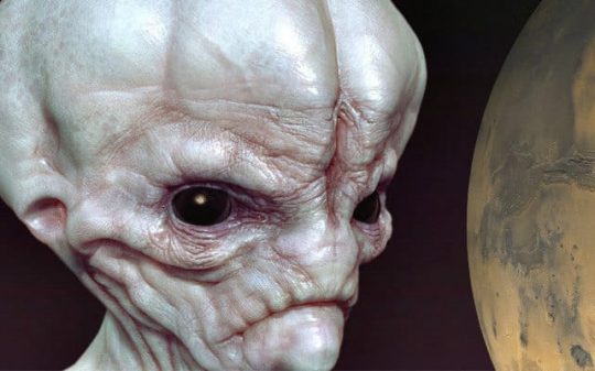 ugly alien near mars