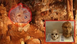human skull found in cave