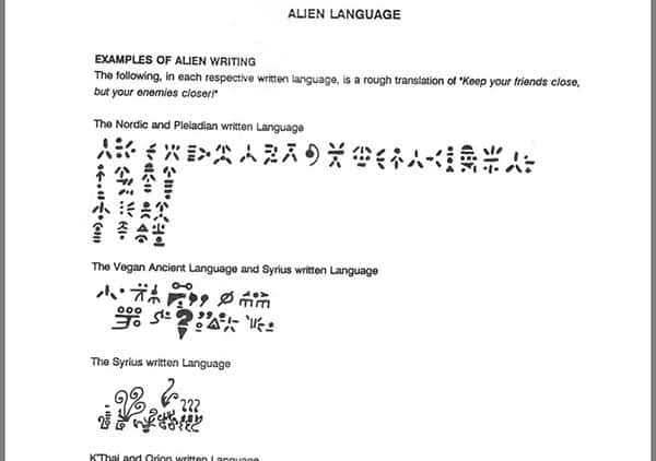 alien language