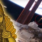 Anunnaki golden UFO near ISS