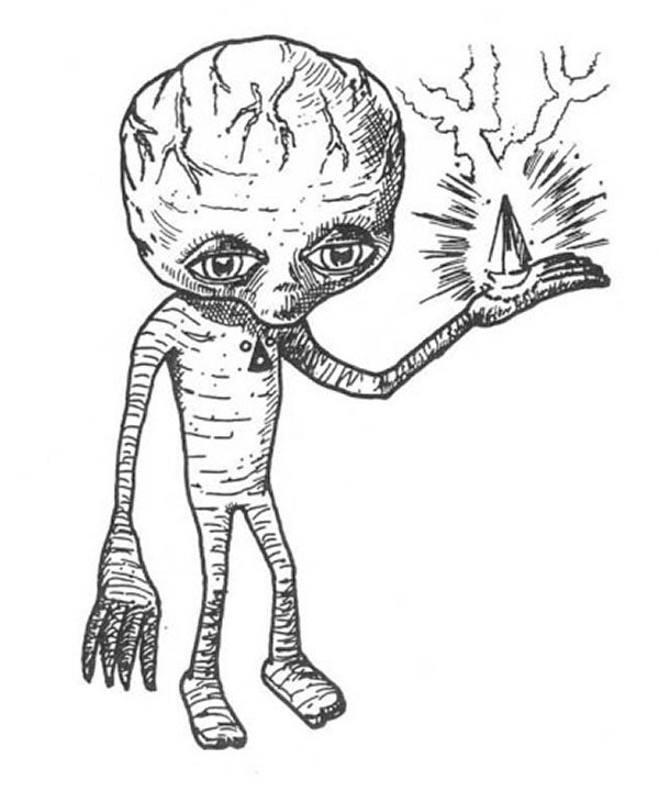 sketch of alien