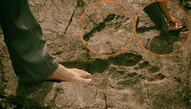 ancient giant footprint china