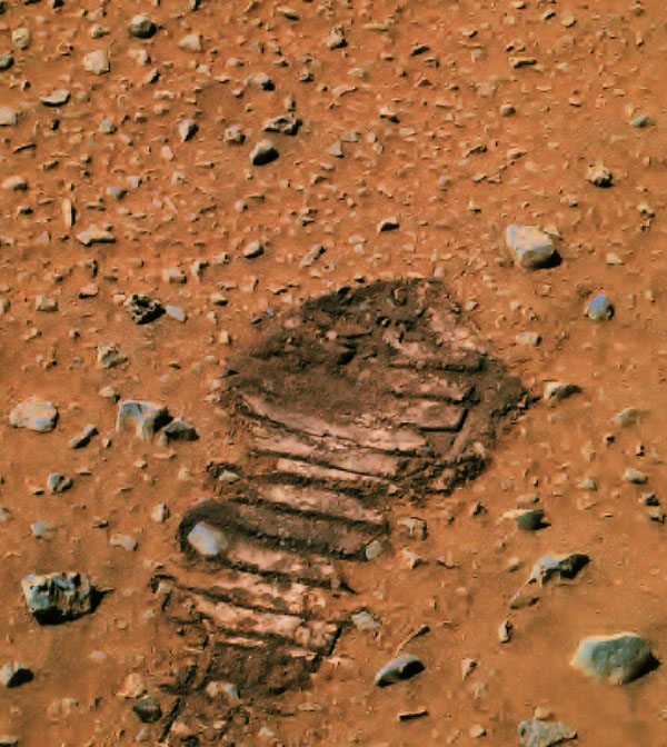 footprint discovered on mars