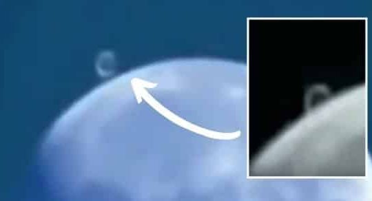 A Giant UFO Lands On The Dark Side of The Moon