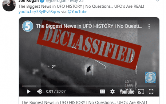 The Biggest News in UFO History (Joe Rogan Tweets Out)