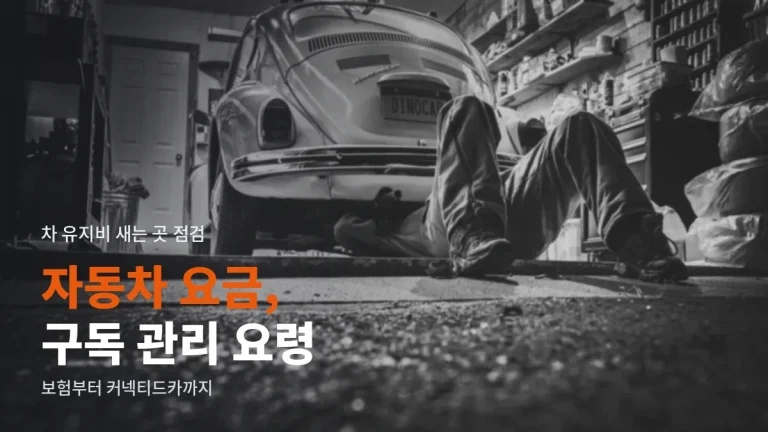 자동차 유지비 구독·요금 관리 요령, 링크모음으로 공식 확인처 묶기